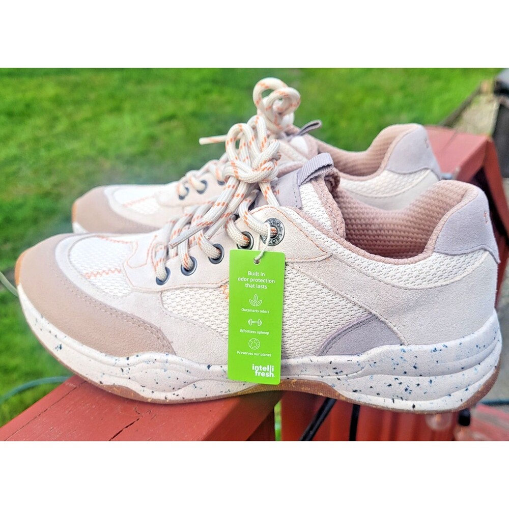 Taos Advance Shoes Womens Sz 7.5 Sandstone Neutral Mesh Walking Comfort Sneakers